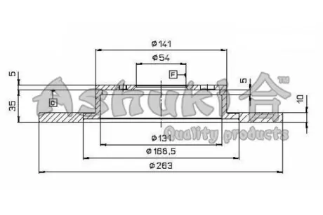 Тормозной диск ASHUKI 09934002