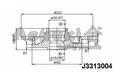Тормозной диск ASHUKI 09934003
