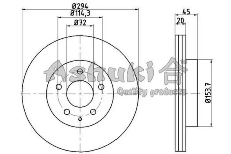 Тормозной диск ASHUKI 09939103