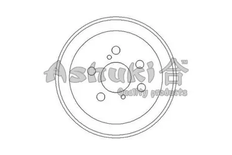 Тормозной барабан ASHUKI 10200102