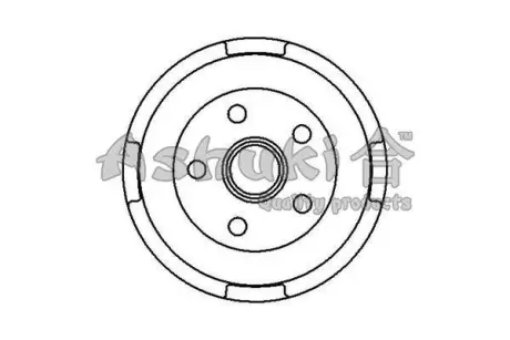 Тормозной барабан ASHUKI 10208003