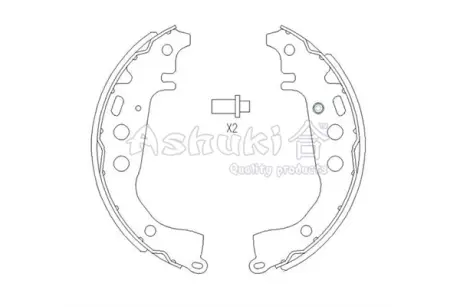 Комплект тормозных колодок ASHUKI 10501702