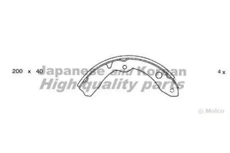 Комплект тормозных колодок ASHUKI 10505006
