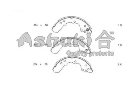 Комплект тормозных колодок ASHUKI 10505009