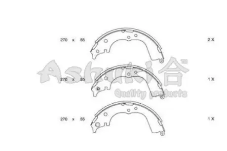 Комплект тормозных колодок ASHUKI 10505602