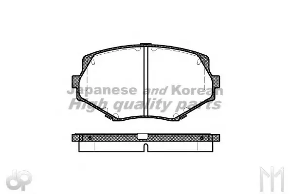 Комплект тормозных колодок, дисковый тормоз ASHUKI 10808603A (фото 1)