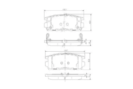 Комплект тормозных колодок, дисковый тормоз ASHUKI 10835090