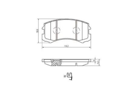 Комплект тормозных колодок, дисковый тормоз ASHUKI C00405