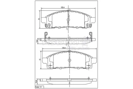 Комплект тормозных колодок, дисковый тормоз ASHUKI C01011