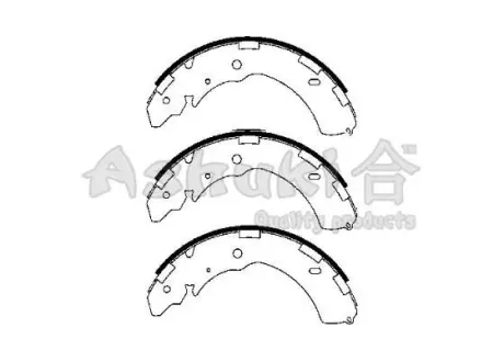 Комплект тормозных колодок ASHUKI C01107
