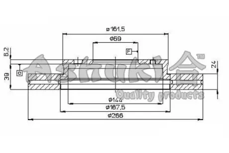 Тормозной диск ASHUKI C65008
