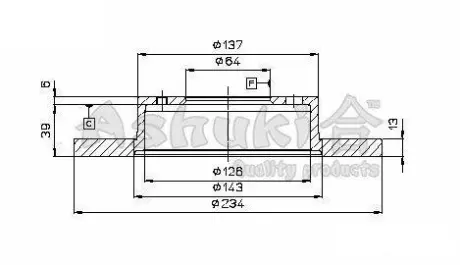 Тормозной диск ASHUKI C65023