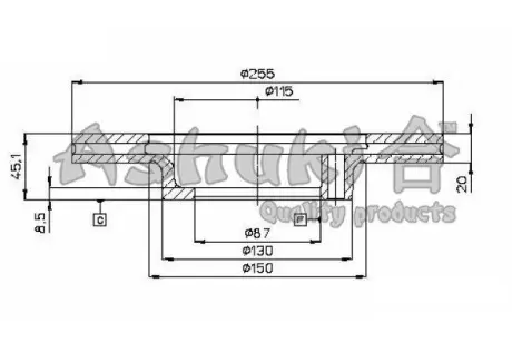 Тормозной диск ASHUKI C65201