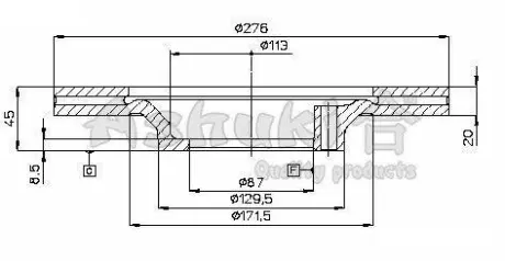 Тормозной диск ASHUKI C65205