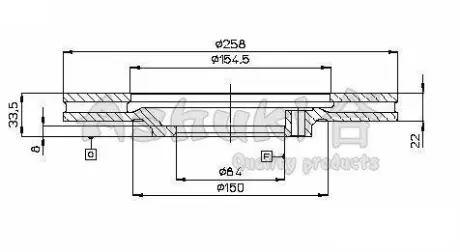 Тормозной диск ASHUKI C65405