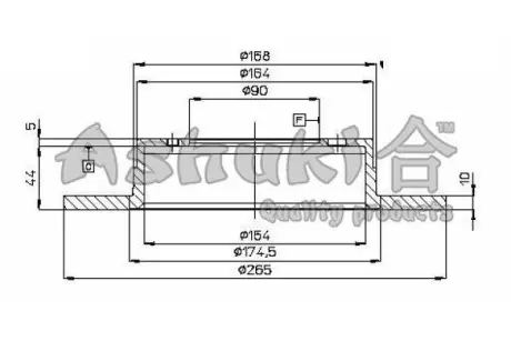 Тормозной диск ASHUKI C65510