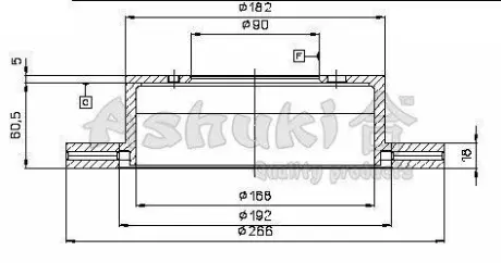 Тормозной диск ASHUKI C65555