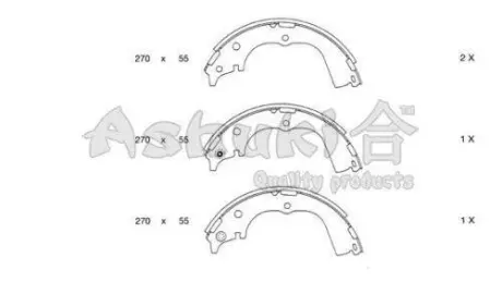 Комплект тормозных колодок ASHUKI D08505