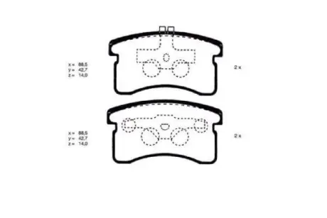 Комплект тормозных колодок, дисковый тормоз ASHUKI D09105