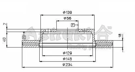 Тормозной диск ASHUKI D09805