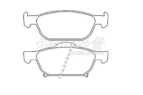 Комплект тормозных колодок, дисковый тормоз ASHUKI H02568