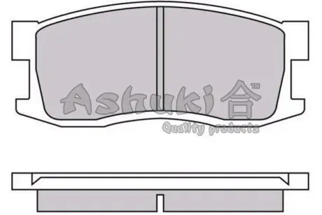 Комплект тормозных колодок, дисковый тормоз ASHUKI H02801
