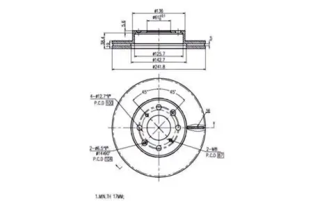 Тормозной диск ASHUKI H03507