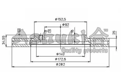 Тормозной диск ASHUKI H03718