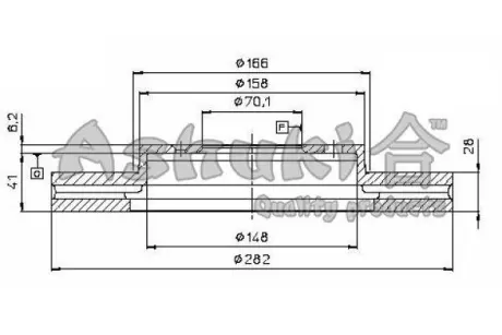 Тормозной диск ASHUKI H03752