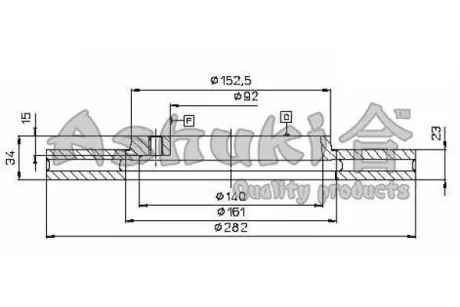 Тормозной диск ASHUKI H03760