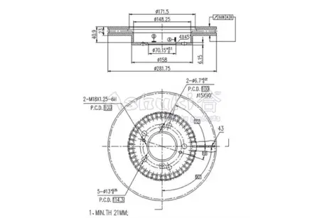 Тормозной диск ASHUKI H03770