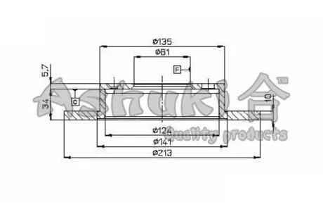 Тормозной диск ASHUKI H03804