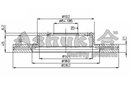 Тормозной диск ASHUKI H03816