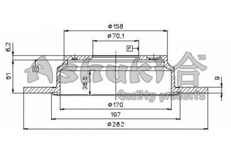 Тормозной диск ASHUKI H03930