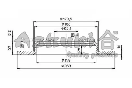 Тормозной диск ASHUKI H03935