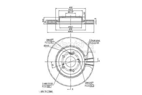 Тормозной диск ASHUKI H03958