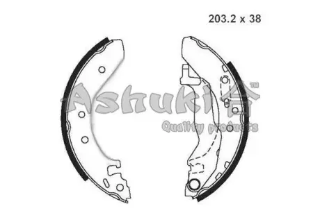 Комплект тормозных колодок ASHUKI H04605