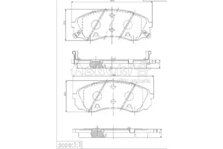 Комплект тормозных колодок, дисковый тормоз ASHUKI I04410