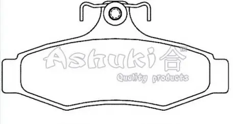 Комплект тормозных колодок, дисковый тормоз ASHUKI J01102A