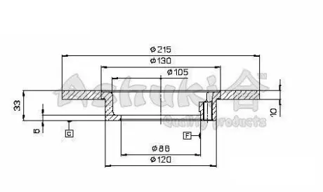 Тормозной диск ASHUKI K01601