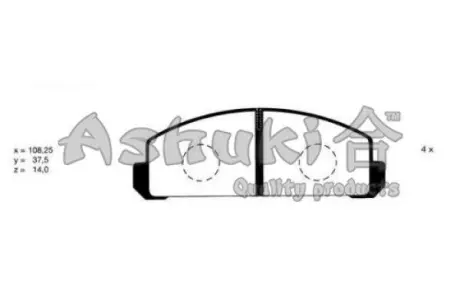 Комплект тормозных колодок, дисковый тормоз ASHUKI M04201