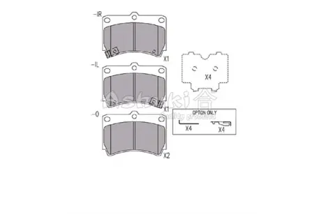 Комплект тормозных колодок, дисковый тормоз ASHUKI M04501