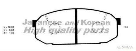 Комплект тормозных колодок, дисковый тормоз ASHUKI M04525