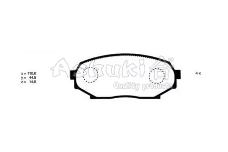 Комплект тормозных колодок, дисковый тормоз ASHUKI M05405