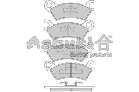 Комплект тормозных колодок, дисковый тормоз ASHUKI M05409