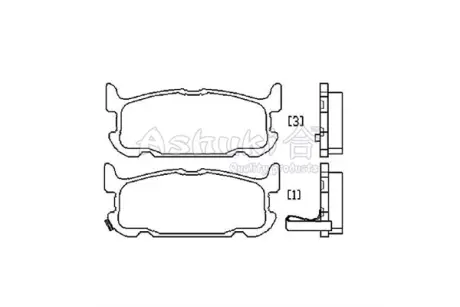 Комплект тормозных колодок, дисковый тормоз ASHUKI M07510