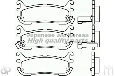 Комплект тормозных колодок, дисковый тормоз ASHUKI M07525K
