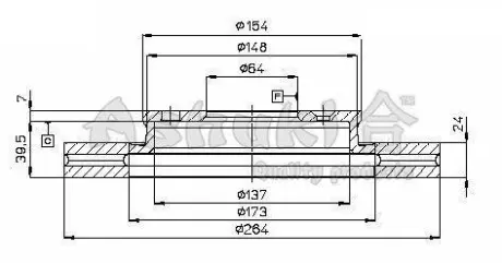 Тормозной диск ASHUKI M60601