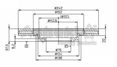 Тормозной диск ASHUKI M60701