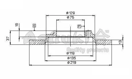 Тормозной диск ASHUKI M60810